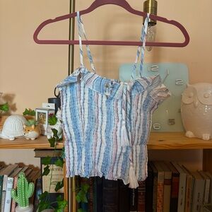 3 FOR $15 ‼️ Blue, Pink, & White Smocked Top